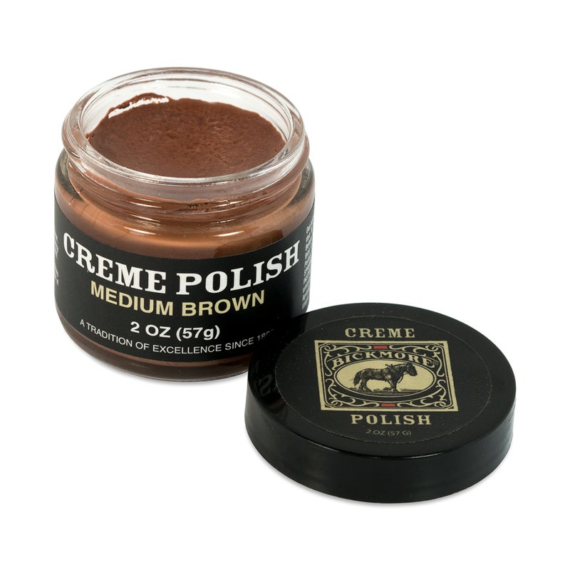 Bickmore Cream Shoe Polish - Medium Brown Leather Shoe Care, Nourishing Formula, Fills Scratches, High-Gloss Shine, Long-Lasting, Made in USA - Image 2